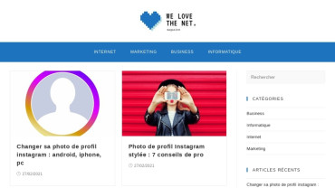 Page d'accueil du site : We-love-the.net