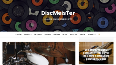 Page d'accueil du site : Discmeister