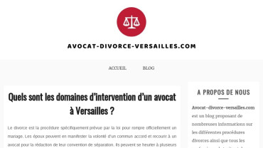 Page d'accueil du site : Avocat Divorce Versailles