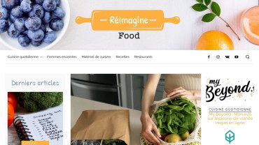 Page d'accueil du site : Reimagine Food