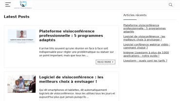 Page d'accueil du site : Logiciel Visioconférence