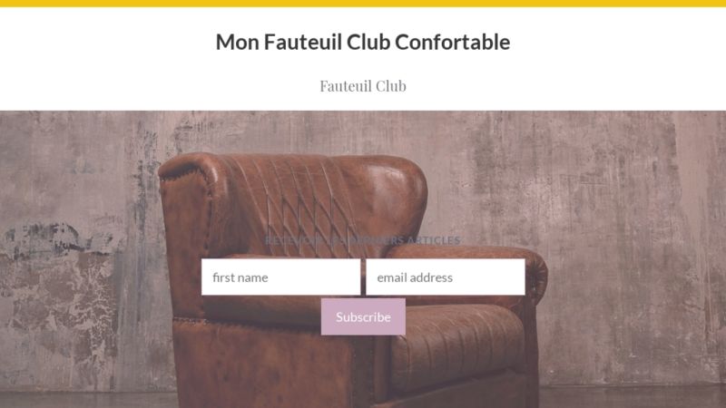 Mon Fauteuil Club Confortable