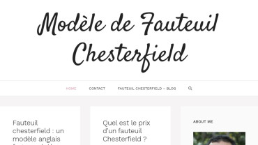 Page d'accueil du site : Modèle Fauteuil Chesterfield