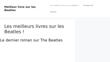 Page d'accueil du site : Meilleur livre sur les Beatles