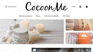 Page d'accueil du site : CocoonMe