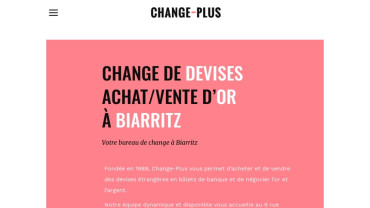 Page d'accueil du site : Change-Plus 