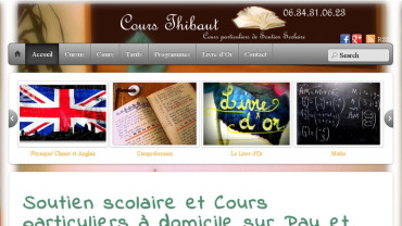 Page d'accueil du site : Cours Thibaut