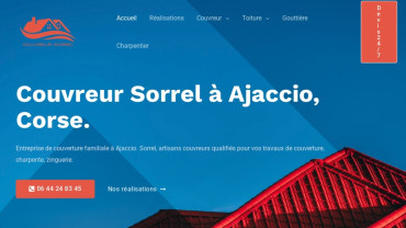 Page d'accueil du site : Couvreur Sorrel : 