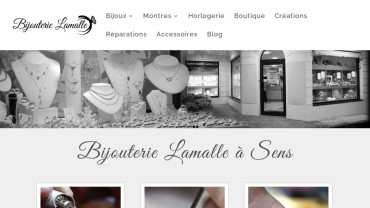 Page d'accueil du site : Bijouterie Lamalle