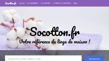 Page d'accueil du site : Socotton