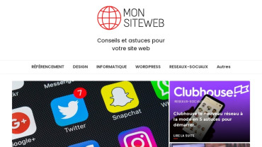 Page d'accueil du site : Mon-siteweb.fr