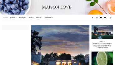 Page d'accueil du site : Maison Love