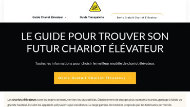 Page d'accueil du site : Chariot Elévateur
