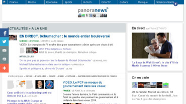 Page d'accueil du site : Panoranews