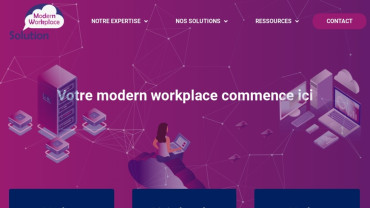 Page d'accueil du site : Modern Workplace
