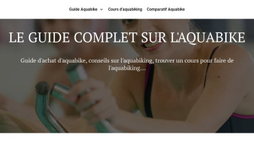 Page d'accueil du site : Velo Aquabike