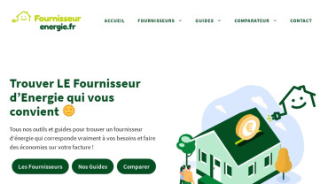 Page d'accueil du site : Fournisseur Energie