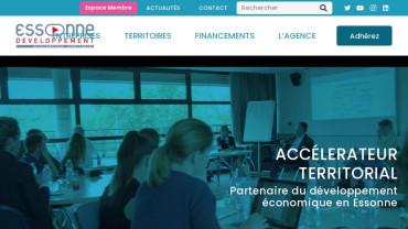 Page d'accueil du site : Essonne Développement