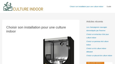Page d'accueil du site : Culture Indoor