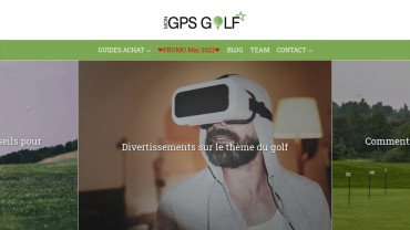 Page d'accueil du site : Mon GPS Golf