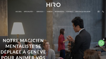 Page d'accueil du site : Hiro