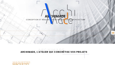 Page d'accueil du site : Archimade