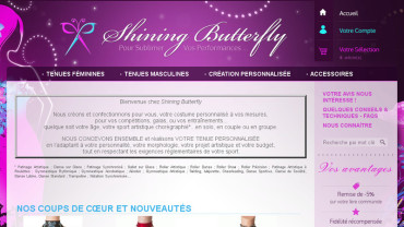 Page d'accueil du site : Shining Butterfly