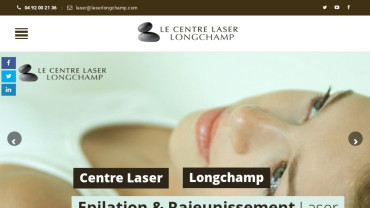 Page d'accueil du site : Laser Longchamp