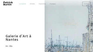 Page d'accueil du site : Galerie Patrick Burtin