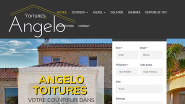 Page d'accueil du site : Angelo Toiture