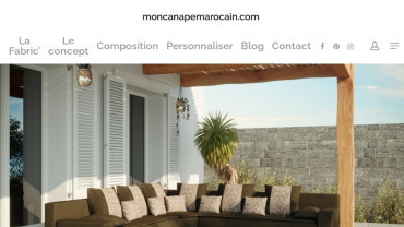 Page d'accueil du site : Mon Canapé Marocain