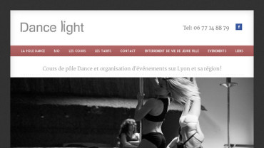 Page d'accueil du site : Dance-light