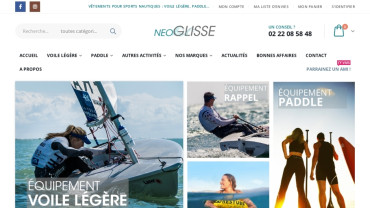 Page d'accueil du site : NeoGlisse