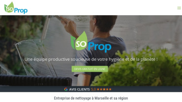 Page d'accueil du site : SoProp