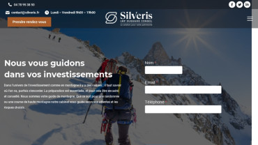 Page d'accueil du site : Silveris