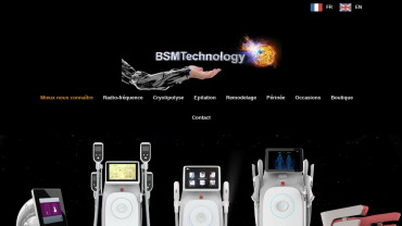 Page d'accueil du site :  BSM Technology