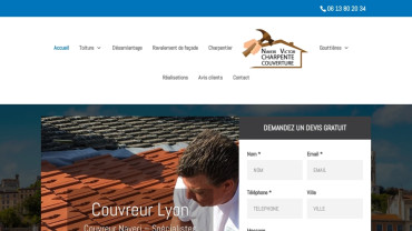 Page d'accueil du site : Couvreur Naveri