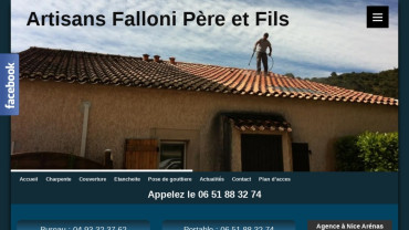 Page d'accueil du site : Artisans Falloni