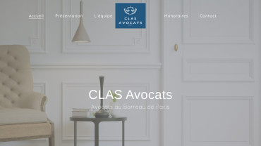 Page d'accueil du site : CLAS Avocats