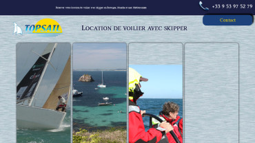 Page d'accueil du site : Topsail