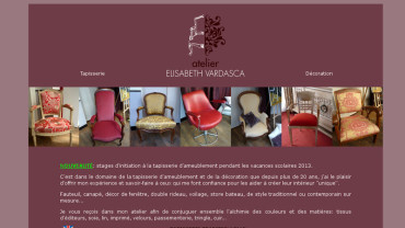 Page d'accueil du site : Atelier Elisabeth Vardasca