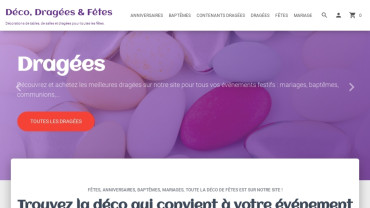 Page d'accueil du site : Déco, Dragées et Fêtes
