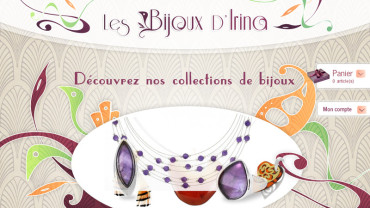 Page d'accueil du site : Les Bijoux d'Irina
