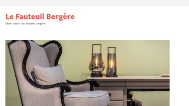 Page d'accueil du site : Fauteuil Bergère
