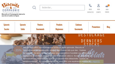 Page d'accueil du site : Biscuits et Compagnie