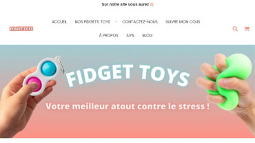 Page d'accueil du site : Fidget Toys