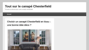 Page d'accueil du site : Canape Chesterfield