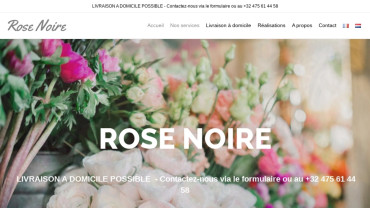 Page d'accueil du site : Rose Noire