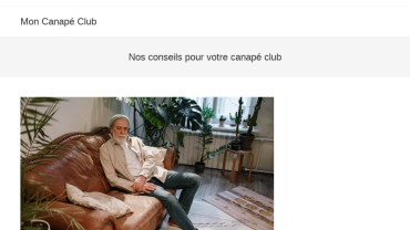 Page d'accueil du site : Mon canape club