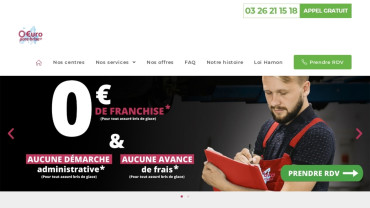Page d'accueil du site : Euro Pare-Brise +